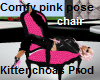 comfy pink pose chair