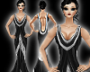 Silver on Black Gown