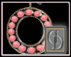 Coral Turquoise Hoops