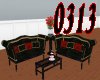 Blk and Gold couch set