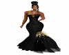HER~BLK/gld Gown