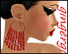 red animated earrings