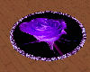 purple rose round rug