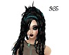 Teal and Black Dreads