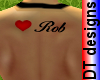 Rob back tattoo heart