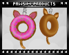 [P] Kitty Donut Earrings