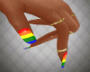 Rainbow Nails+Rings