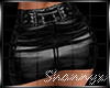 $ Mini Leather Skirt Blk