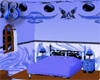 Blue swirly bedroom