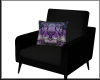 Black Purple Chair Retro
