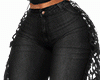 E* Black Ruffle Jeans
