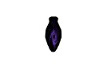 black and purple vase