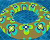 Retro Flowers 60s / 70s Swim Ring Tube 11