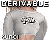 [K] Y2K oversized crop