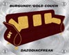 Burgundy/Gold Couch
