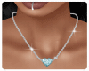 Teal  Crystal Heart