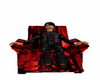 red and black recliner