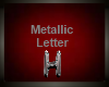 Silver Metallic Letter H