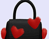 Valentin Black Heart Bag