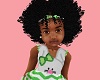 Kids Afro + Bow Green