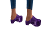 Purple Patchwork Clogs