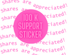 100 K Support Sticker