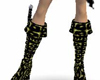 Black n Gold Rubber Boot
