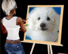 Bichon Frise on Canvas