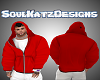 red open hoodie M