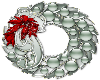Silver wreath sticker