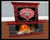 Red Gothic Fireplace