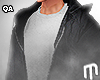 Black Jacket x Grey Tee