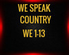 WE SPEAK COUNTRY