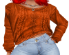 Autumn Orange Sweater SM
