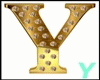 letter Y animated gold