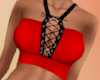 Tied Crop Top - Red