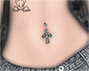 cross belly piercing