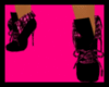 pink&blk rave booties