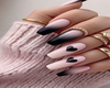 Pink heart manicure UA