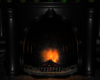 Lodge fireplace black