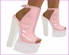 Pink n Whit Leather Shoe