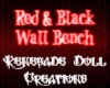 Red&Black Wall Bench