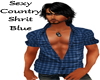 Country Shirt Male Blue