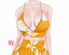 梅 yellow dress