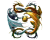 Entwined Dragons Sticker