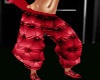 red capitons pants