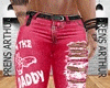 Sexy Red Jean ripped