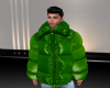 M down jacket green