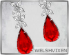 WV: Freya Earrings Red