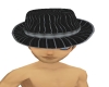 Black Penstriped Hat
